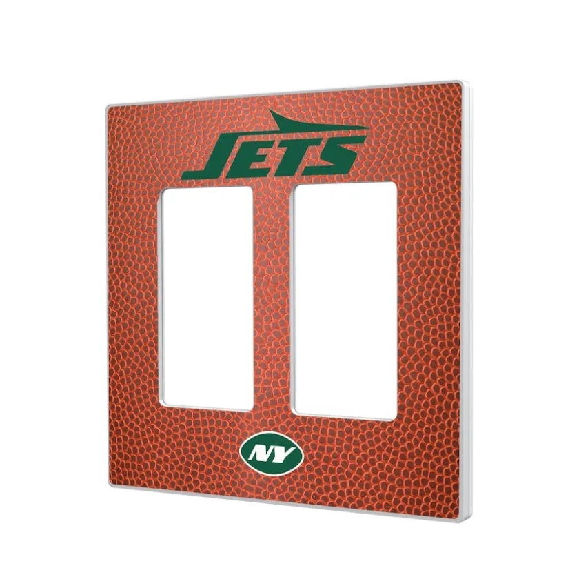 Lighting^New York Jets Football Design Double Rocker Light Switch Plate