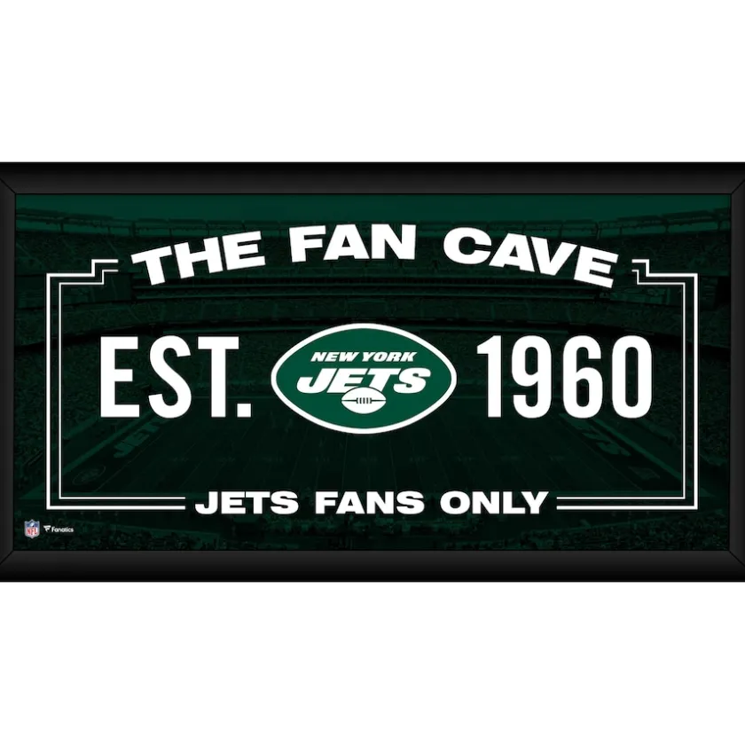 Wall Art|Photos^New York Jets Framed 10" X 20" Fan Cave Collage