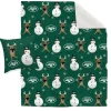 Holiday Items|Holiday Decorations^New York Jets Holiday Reindeer Blanket And Pillow Combo Set