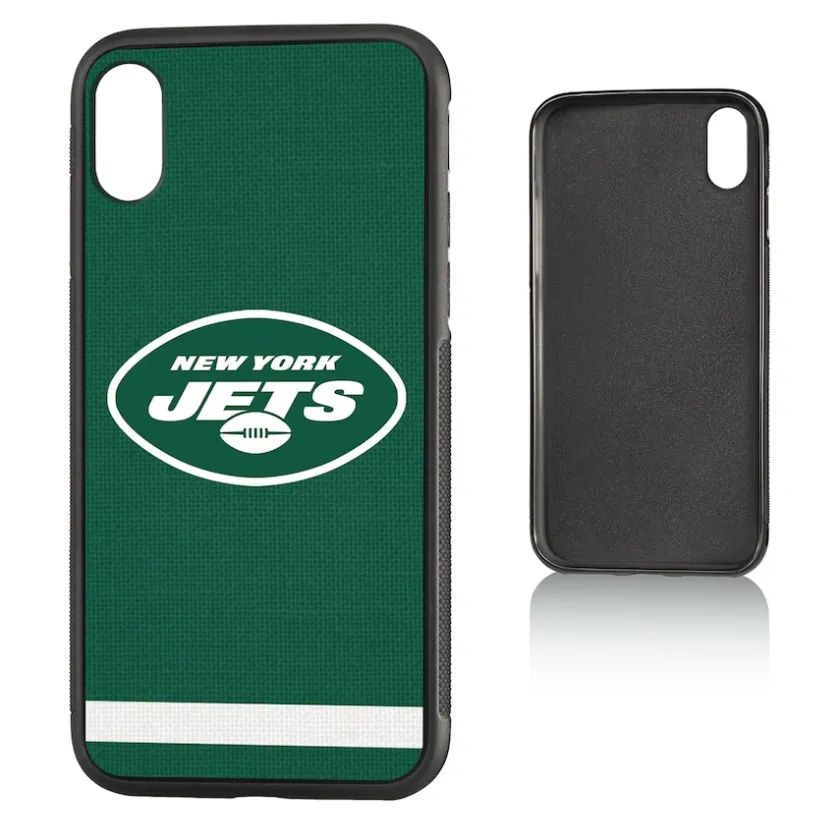 Phone Cases|Electronics^New York Jets IPhone Stripe Design Bump Case