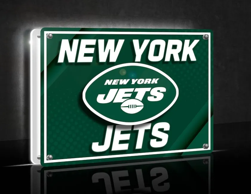 Lighting^New York Jets LED Rectangle Tabletop Sign