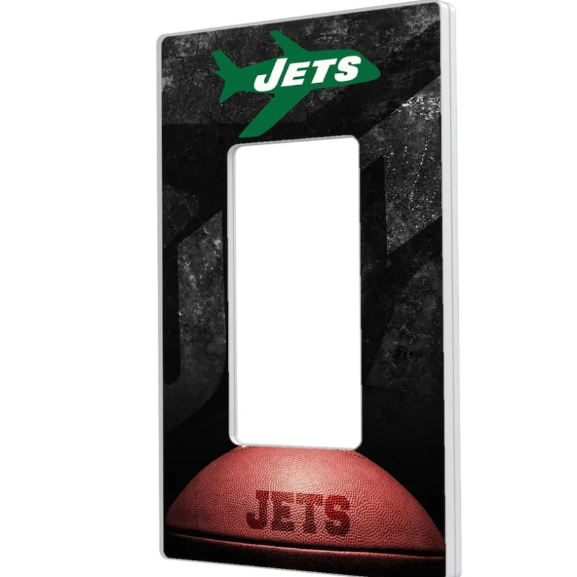 Lighting^New York Jets Legendary Design Single Rocker Lightswitch Plate