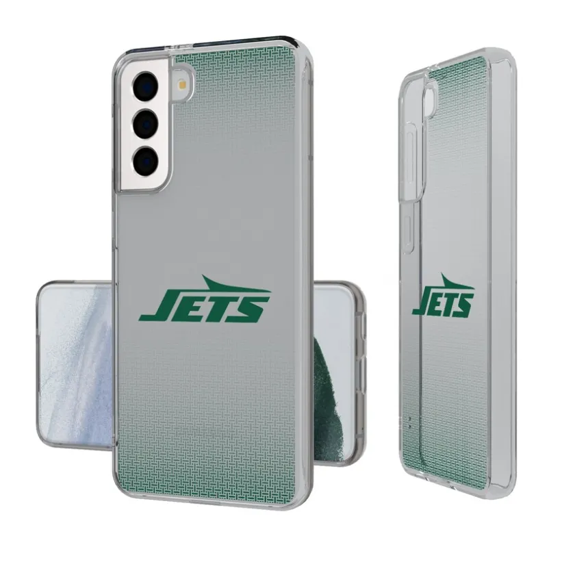 Phone Cases^New York Jets Linen Logo Galaxy Clear Case