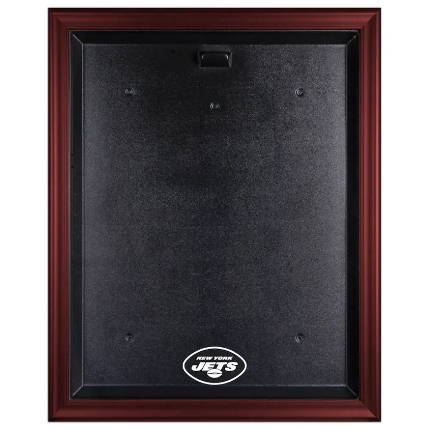 Display Cases^New York Jets Mahogany Framed Jersey Display Case