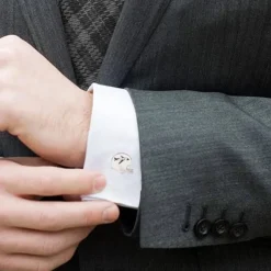 Accessories|Jewelry^New York Jets Silver-Plated Team Logo Cufflinks