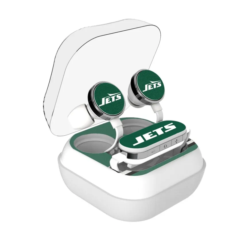 Music^New York Jets Stripe Design Wireless Earbuds