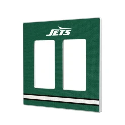 Lighting^New York Jets Stripe Double Rocker Light Switch Plate