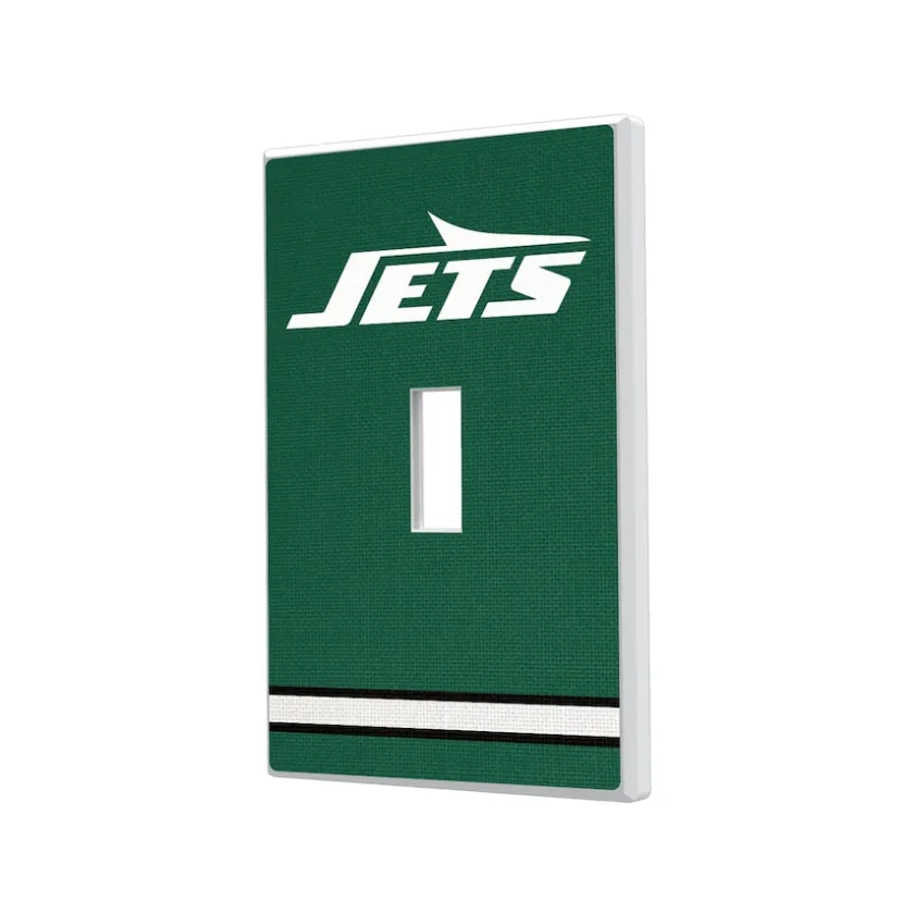 Lighting^New York Jets Stripe Single Toggle Light Switch Plate