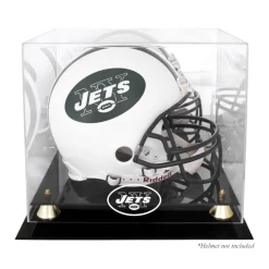 Display Cases^New York Jets Throwback Logo 1998 - 2018 Helmet Display Case