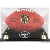 Display Cases^New York Jets Throwback Logo 1998 - 2018 Team Logo Football Display Case