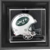 Display Cases^New York Jets Throwback Logo 1998 - 2018 Black Framed Wall-Mountable Mini Helmet Display Case