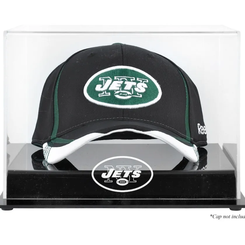 Display Cases^New York Jets Throwback Logo 1998 - 2018 Acrylic Cap Logo Display Case