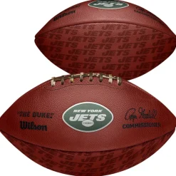 Footballs^New York Jets Unsigned Wilson Showcase Duke Pro Football