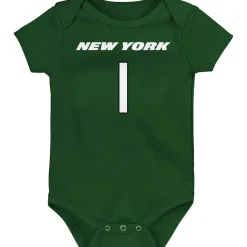 Rompers^New York Jets Newborn & Infant Ahmad Sauce Gardner Green Mainliner Player Name & Number Bodysuit