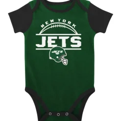 Rompers^New York Jets Newborn & Infant Green/Black Home Field Advantage Three-Piece Bodysuit, Bib & Booties Set