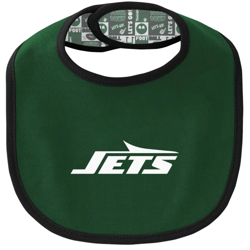 Rompers|Shorts & Pants^New York Jets Newborn & Infant Dynamic Duo Bodysuit, Bib & Knit Hat Set
