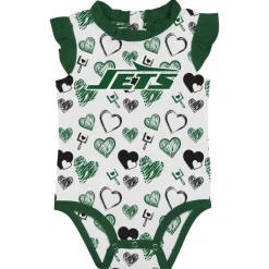 Rompers^New York Jets Newborn & Infant Happy Hearts 2-Piece Bodysuit Set