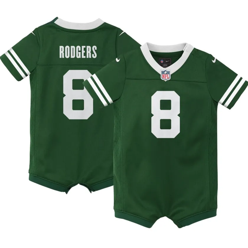 Jerseys|Kids^New York Jets Newborn & Infant Nike Aaron Rodgers Legacy Green Game Romper Jersey