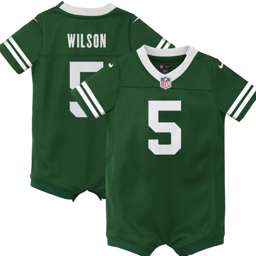 Jerseys|Kids^New York Jets Newborn & Infant Nike Garrett Wilson Legacy Green Game Romper Jersey