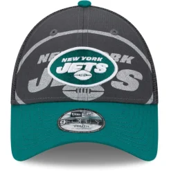 Hats|Kids^New York Jets Preschool New Era Graphite/Green Reflect 9FORTY Adjustable Hat
