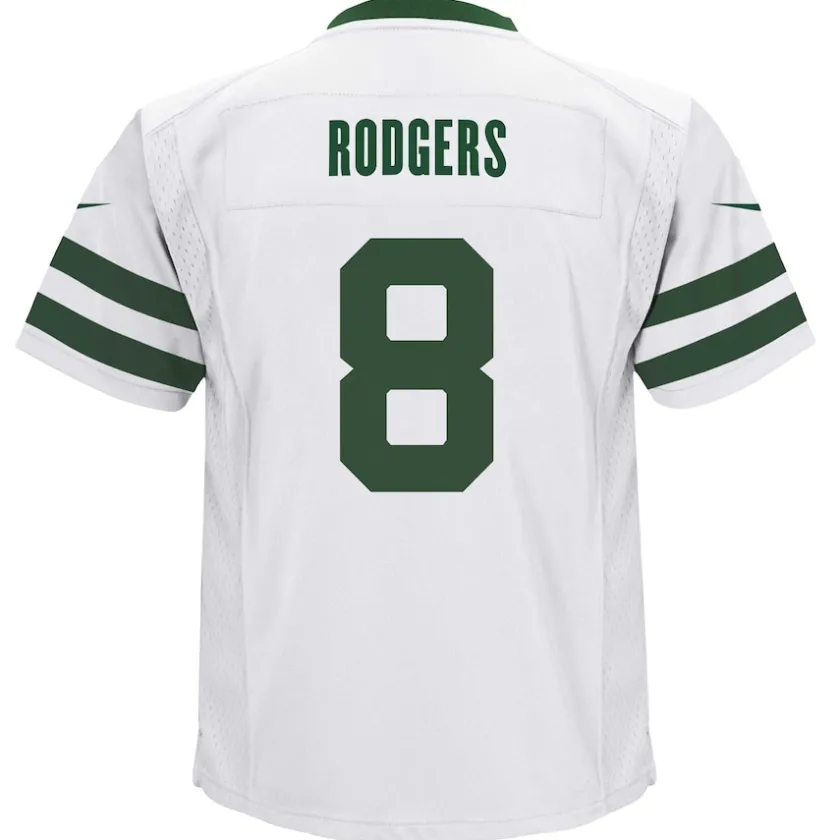 Jerseys|Kids^New York Jets Preschool Nike Aaron Rodgers Legacy White Game Jersey