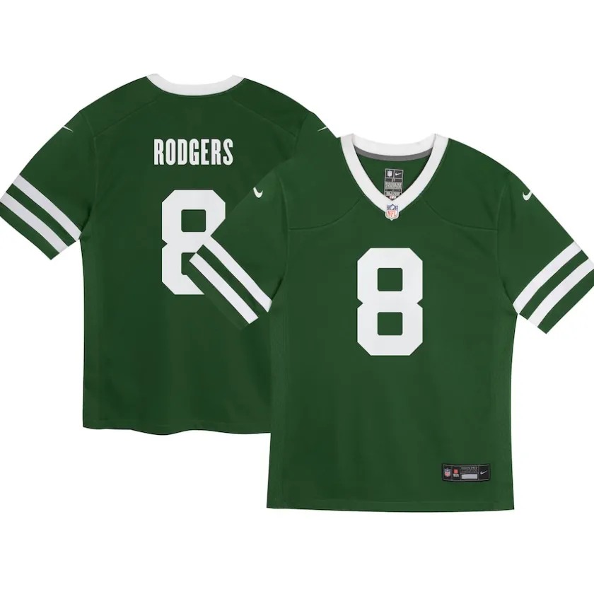 Jerseys|Kids^New York Jets Preschool Nike Aaron Rodgers Legacy Green Game Jersey