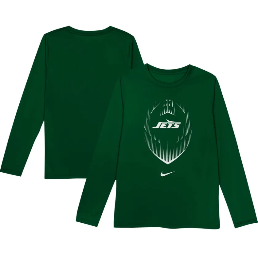 T-Shirts|Kids^New York Jets Toddler Nike Green Legend Icon Long Sleeve T-Shirt