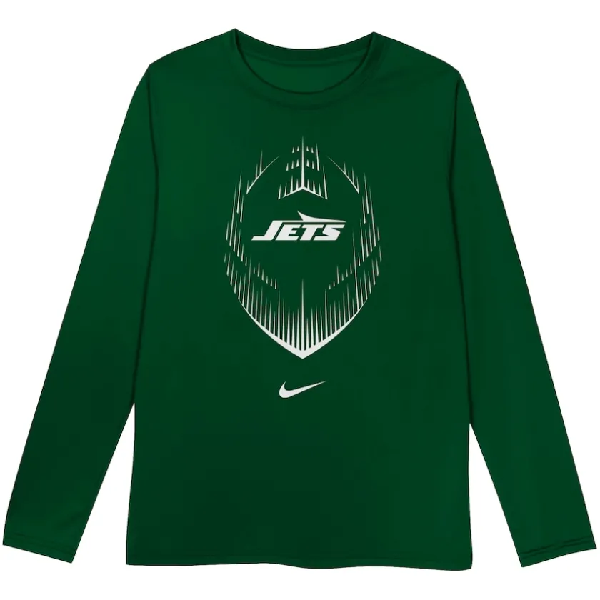 T-Shirts|Kids^New York Jets Toddler Nike Green Legend Icon Long Sleeve T-Shirt