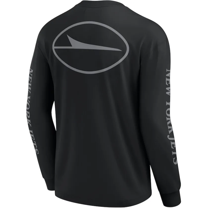 Long Sleeved^New York Jets Unisex Fanatics Black Elements Strive Long Sleeve T-Shirt
