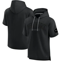 Short Sleeved^New York Jets Unisex Fanatics Black Elements Ready Short Sleeve Pullover Hoodie