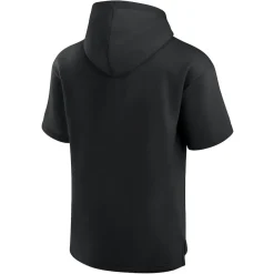 Short Sleeved^New York Jets Unisex Fanatics Black Elements Ready Short Sleeve Pullover Hoodie