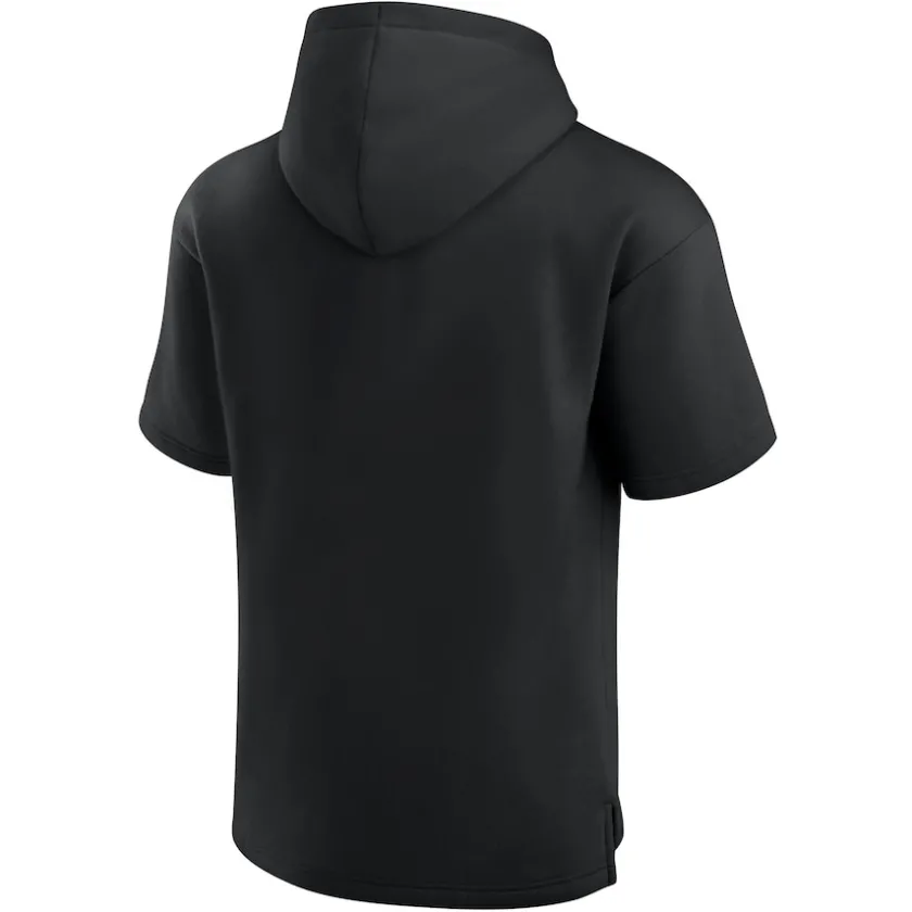 Short Sleeved^New York Jets Unisex Fanatics Black Elements Ready Short Sleeve Pullover Hoodie