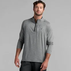 Jackets|Sweatshirts & Fleece^New York Jets Unisex Fanatics Charcoal Front Office Performance Primary Quarter-Zip Jacket