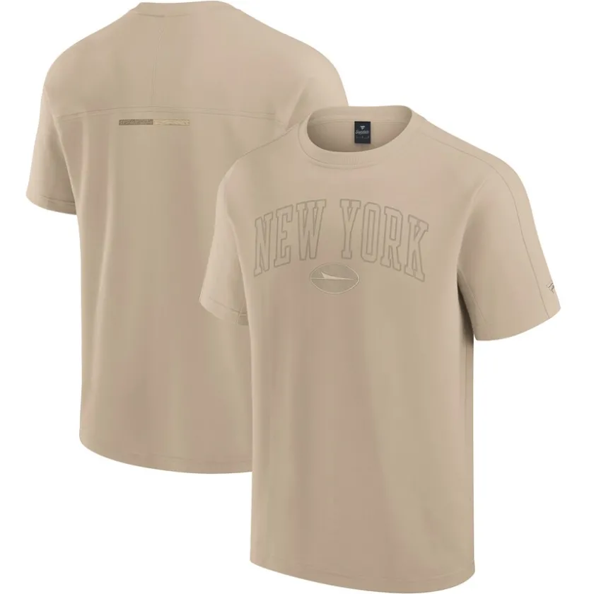 T-Shirts|Women^New York Jets Unisex Fanatics Khaki Elements Heavyweight Tri-Blend T-Shirt