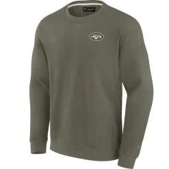 Sweatshirts & Fleece|Men^New York Jets Unisex Fanatics Olive Super Soft Pullover Crew Sweatshirt