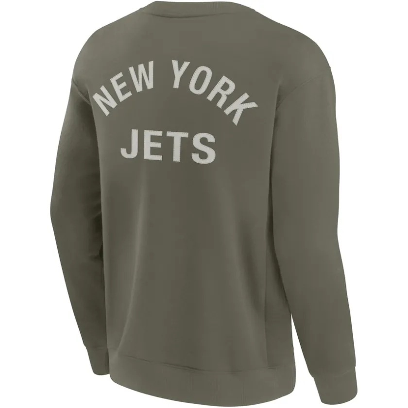 Sweatshirts & Fleece|Men^New York Jets Unisex Fanatics Olive Super Soft Pullover Crew Sweatshirt