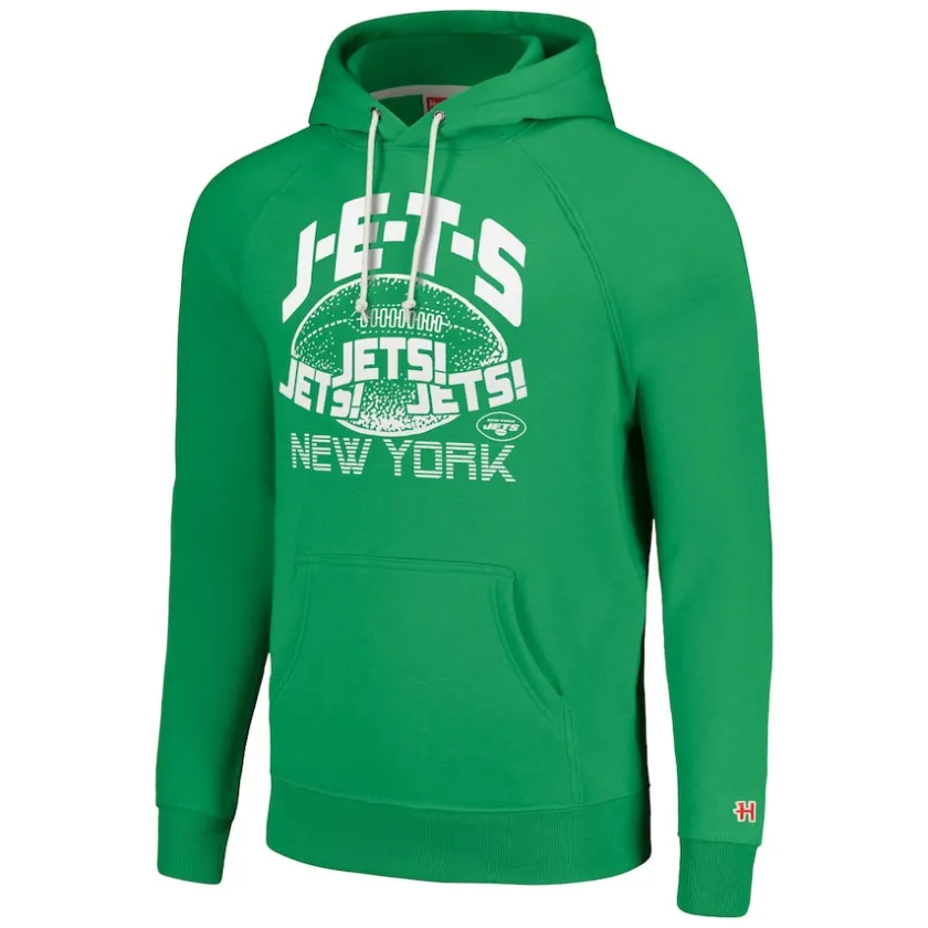 Sweatshirts & Fleece|Women^New York Jets Unisex Homage Green Hyperlocal Raglan Pullover Hoodie