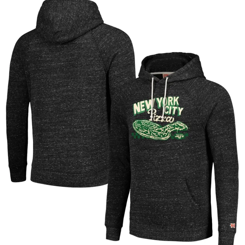 Sweatshirts & Fleece|Men^New York Jets Unisex Homage Charcoal NFL X Guy Fieri’s Flavortown Tri-Blend Pullover Hoodie