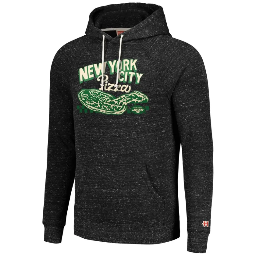 Sweatshirts & Fleece|Men^New York Jets Unisex Homage Charcoal NFL X Guy Fieri’s Flavortown Tri-Blend Pullover Hoodie