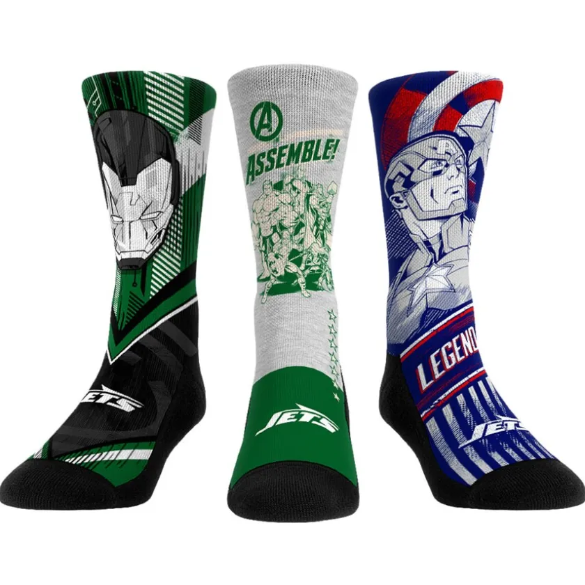 Shoes & Socks|Shoes & Socks^New York Jets Unisex Rock Em Socks 3-Pack Crew Socks