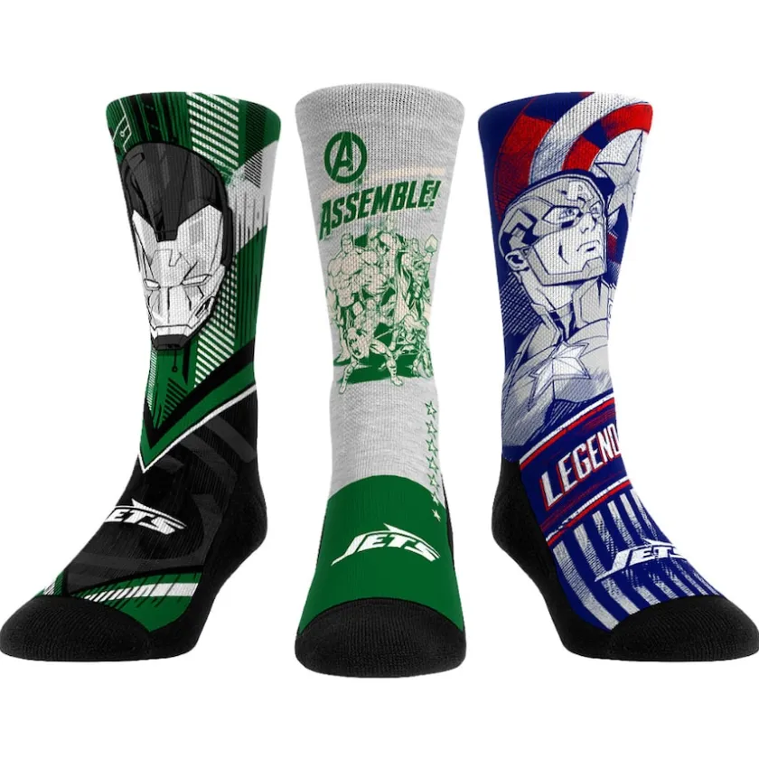 Shoes & Socks|Shoes & Socks^New York Jets Unisex Rock Em Socks 3-Pack Crew Socks