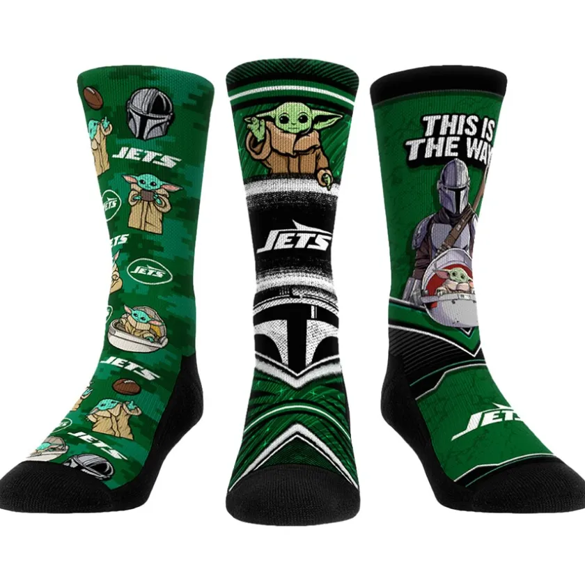 Shoes & Socks|Shoes & Socks^New York Jets Unisex Rock Em Socks 3-Pack Mandalorian Crew Socks