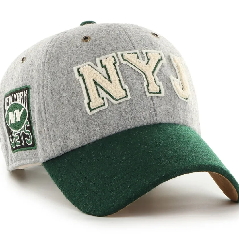 Hats|Men^New York Jets Unisex Stoney Clover Lane X '47 Gray/Green Block Clean Up Adjustable Hat