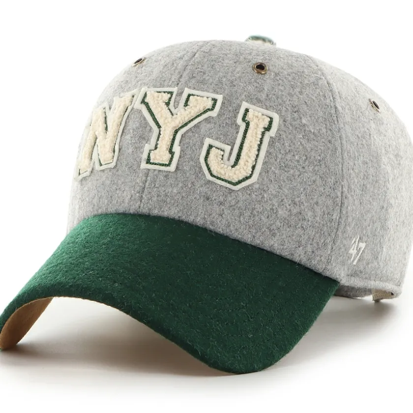 Hats|Men^New York Jets Unisex Stoney Clover Lane X '47 Gray/Green Block Clean Up Adjustable Hat