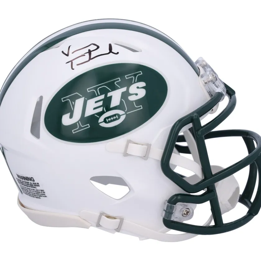 Autographed Items|Helmets^New York Jets Vinny Testaverde Autographed Riddell Throwback 1998-2018 Speed Mini Helmet