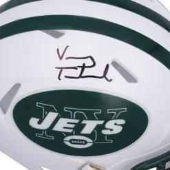 Autographed Items|Helmets^New York Jets Vinny Testaverde Autographed Riddell Throwback 1998-2018 Speed Mini Helmet