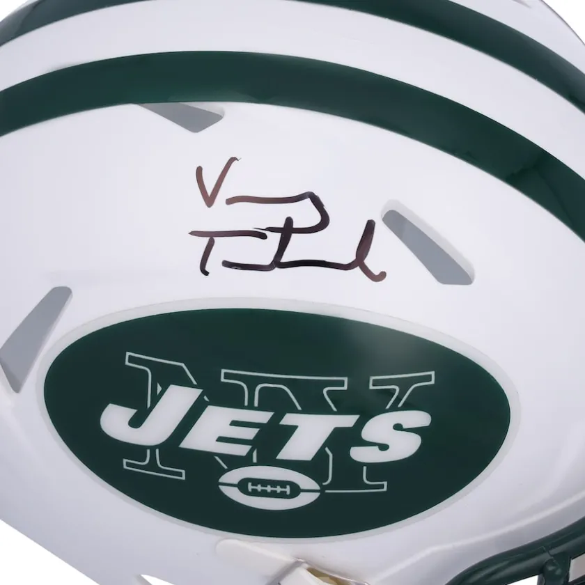 Autographed Items|Helmets^New York Jets Vinny Testaverde Autographed Riddell Throwback 1998-2018 Speed Mini Helmet