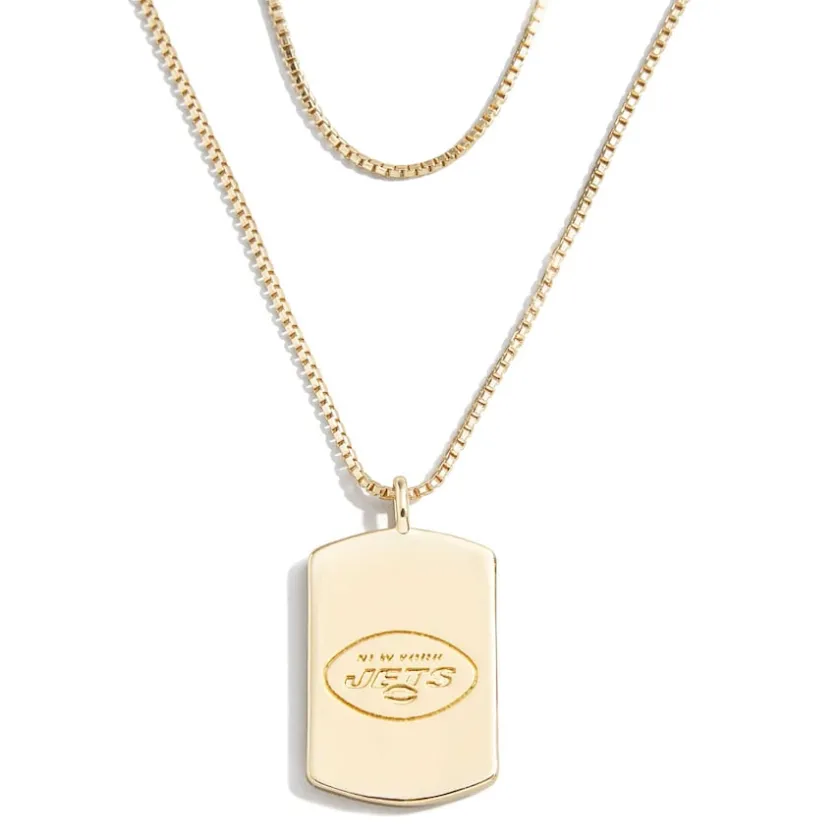 Accessories|Jewelry^New York Jets WEAR By Erin Andrews X Baublebar Gold Dog Tag Necklace