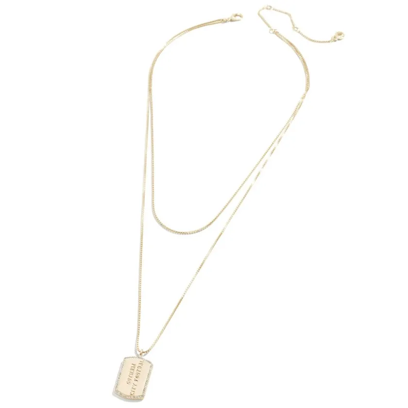 Accessories|Jewelry^New York Jets WEAR By Erin Andrews X Baublebar Gold Dog Tag Necklace