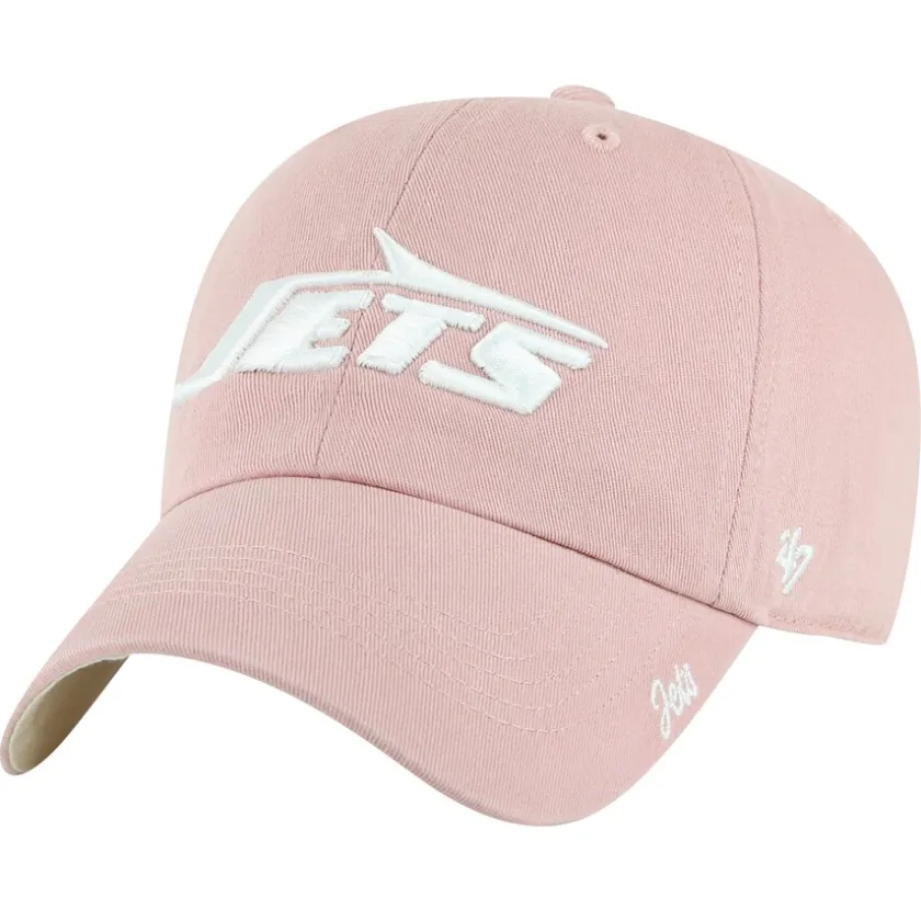 Hats|Women^New York Jets Women's '47 Pink Ballpark Cheer Dusty Rose Clean Up Adjustable Hat